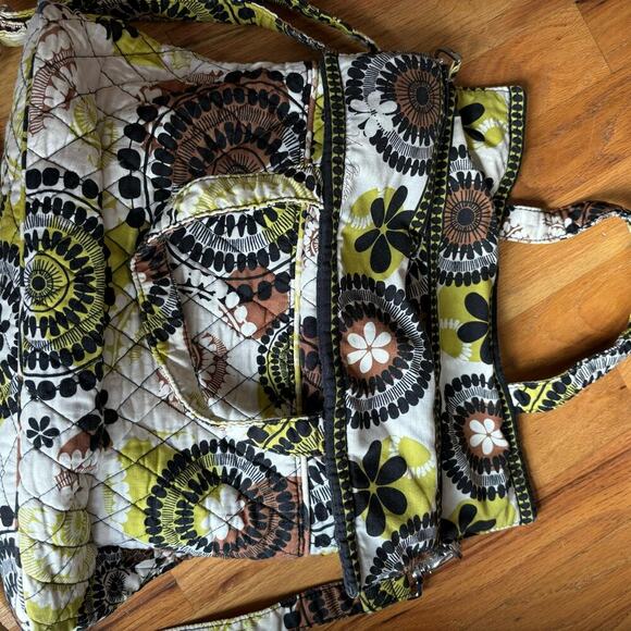 VERA BRADLEY Convertible Crossbody Shoulder Hand Bag Cocoa Moss - Picture 7 of 13